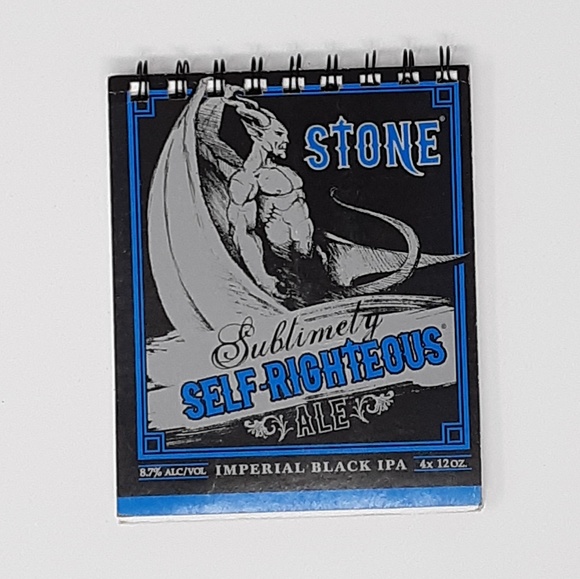 ♻️ Stone Sublimely Self-Righteous Ale Beer Notepad - Picture 1 of 5